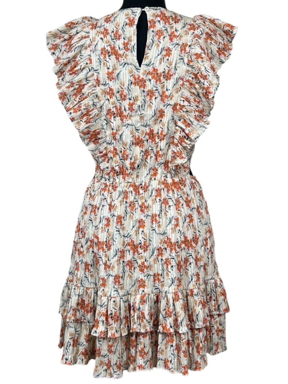 Minkpink Urban Outfitters NWT Floral Ruffle Sleeveless Dress Size XS - Picture 3 of 13